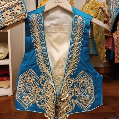 Traje de luces azul purísima y plata - Imagen 5